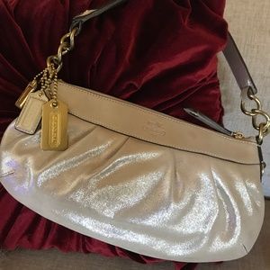 New  Coach Neutral Shimmery Handbag Giftable
